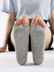 1 Đôi Vớ Kẹp Ngón Chia Ngón, Hở Ngón Chống Trơn Trượt Thoáng Khí Hở Lưng Tập Yoga Cho Barre, Múa Ba Lê - Màu Xám nhạt - Xem 8