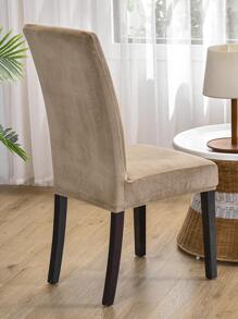 1 Chiếc Chắc Chắn Co Giãn Ghế Bọc Kaki Polyester Ghế Ăn Bụi Hộ Gia Đình - Màu Khaki - Xem 4