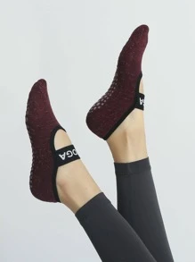 1雙防滑織物瑜珈襪 - 彩色 - 查看 5