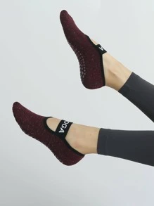 1雙防滑織物瑜珈襪 - 彩色 - 查看 4