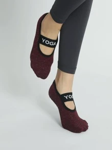 1雙防滑織物瑜珈襪 - 彩色 - 查看 6