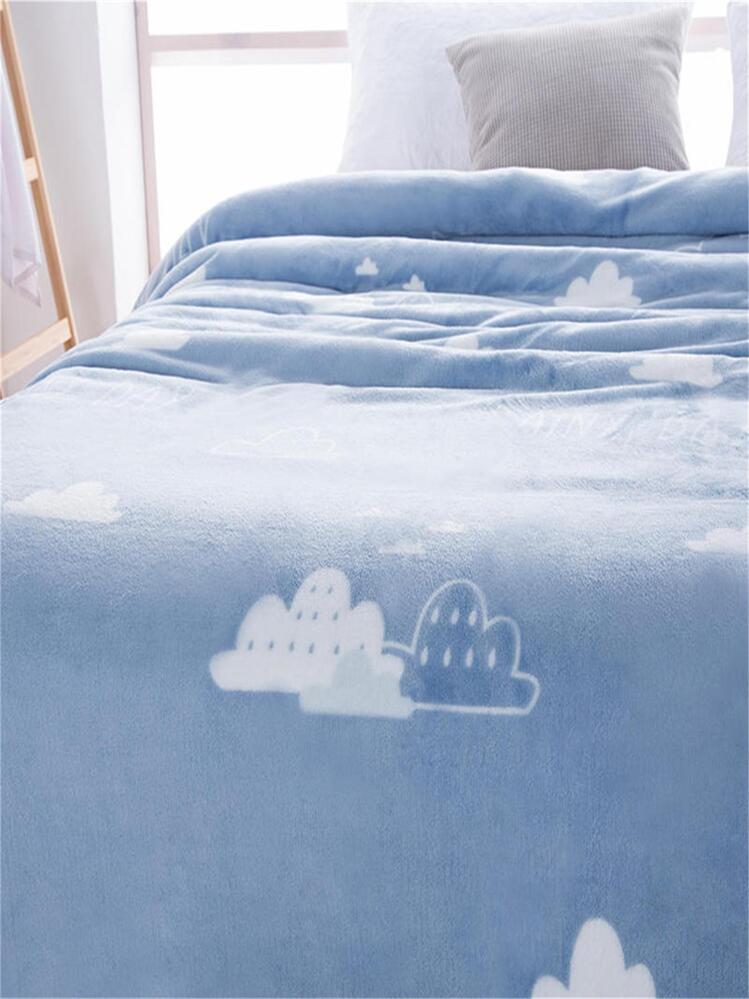 1pc Cloud Pattern Blanket, Modern Soft Throw Blanket For Household - Multicolor - View 3