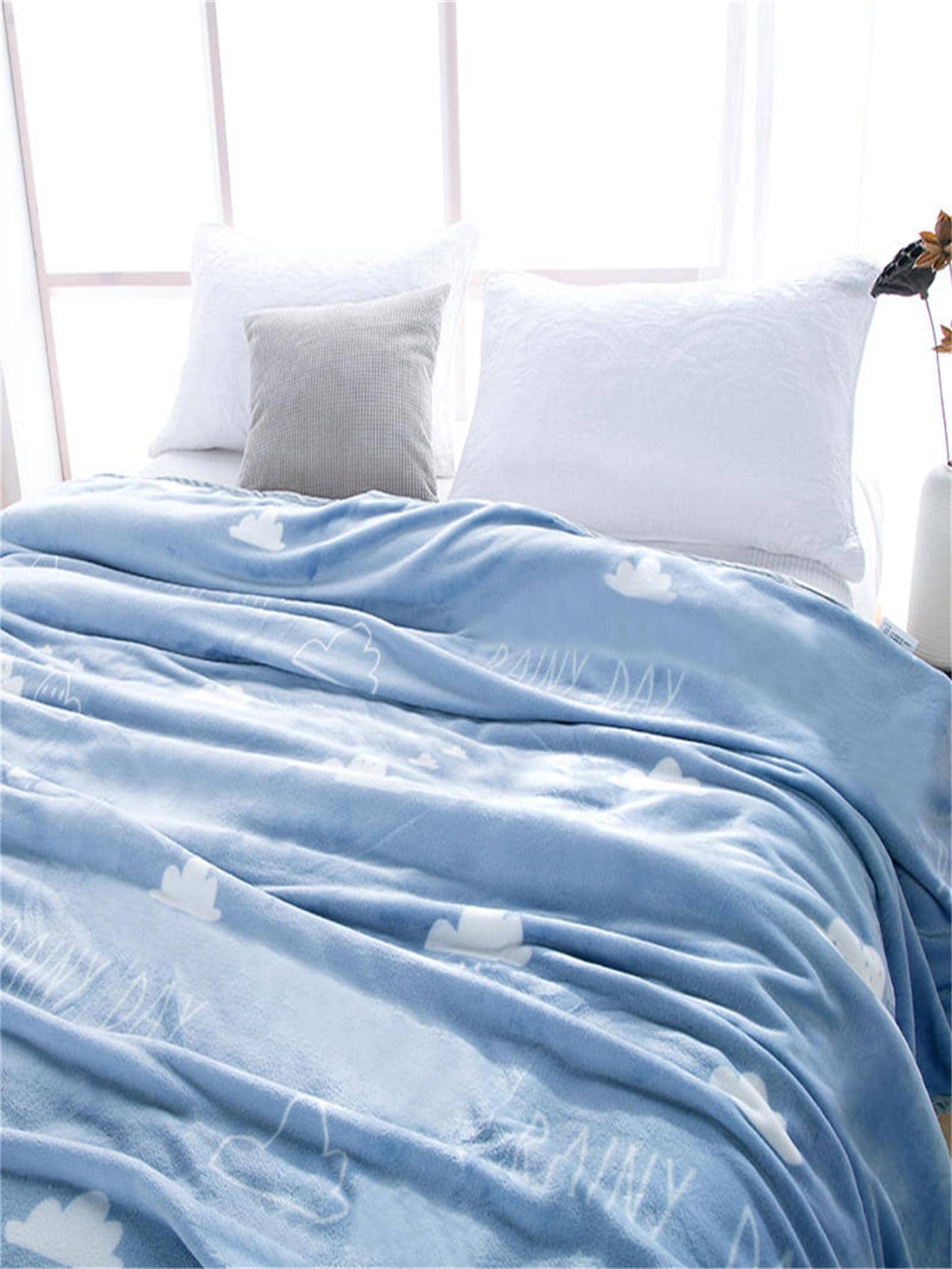 1pc Cloud Pattern Blanket, Modern Soft Throw Blanket For Household - Multicolor - View 8