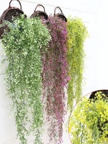 1pc Artificial Vine, Plastic Hanging Fake Plant Decoration, For Home Decor