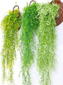 1pc Artificial Vine, Plastic Hanging Fake Plant Decoration, For Home Decor