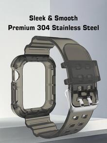 1入組黑色運動寬錶帶,日常裝飾 - 黑色 - 查看 4