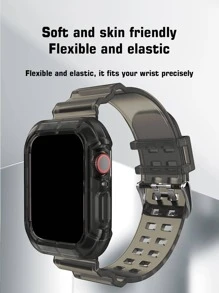 1入組黑色運動寬錶帶,日常裝飾 - 黑色 - 查看 3