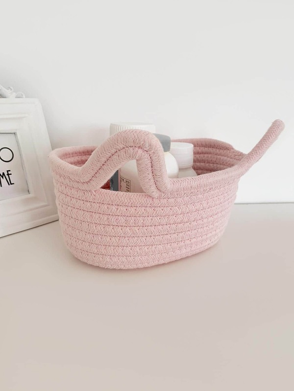 1pc Plain Woven Storage Basket SHEIN USA