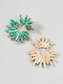 juran 1 Paar glamouröse Strass-dekorierte blumenförmige Hängeohrringe für Frauen als tägliche Dekoration, Valentinstag, Mutter, Muttertag, Geschenk