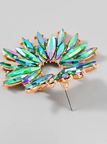 juran 1 Paar glamouröse Strass-dekorierte blumenförmige Hängeohrringe für Frauen als tägliche Dekoration, Valentinstag, Mutter, Muttertag, Geschenk