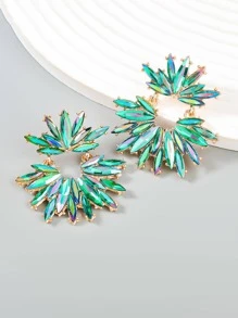 juran 1 Paar glamouröse Strass-dekorierte blumenförmige Hängeohrringe für Frauen als tägliche Dekoration, Valentinstag, Mutter, Muttertag, Geschenk