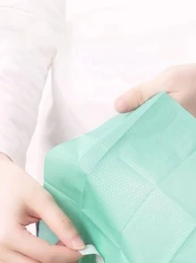 1 Gói Vỏ bọc bồn cầu di động dùng một lần, không thấm nước và vệ sinh - màu xanh lá - Xem 2
