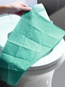 1 Gói Vỏ bọc bồn cầu di động dùng một lần, không thấm nước và vệ sinh - màu xanh lá - Xem 3