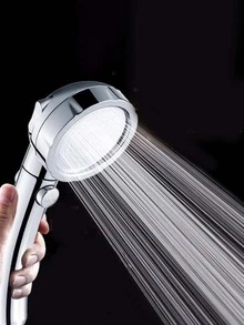 1入組增壓淋浴噴頭 - 銀色 - 查看 4