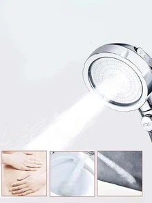 1入組增壓淋浴噴頭 - 銀色 - 查看 8