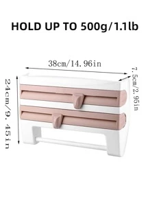 1pc Multifunction Hanging Paper Towel Holder - Khaki - View 5