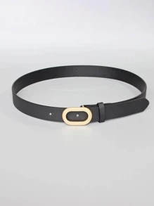 Thắt lưng khóa hình bầu dục - màu đen - Xem 2