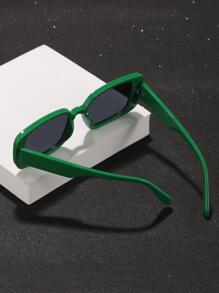 1 副男士方形框架时尚眼镜，适合户外休闲沙滩配饰眼镜遮光镜 - 墨綠色 - 查看 3