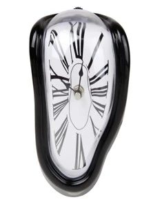 1 pieza Reloj despertador retro silencioso, decoración para el hogar, decoración para la habitación - Negro - Ver 1