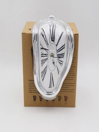 1pc Clock Design Decoration Craft, Modern Plastic Decoration Object For Home Decor,Home Decor ,Room Decor