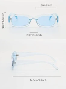 Cute 3Pairs Square Frame Sunglasses For Summer Beach Accessories For Women Sun Glasses Sunglasses Shades - Multicolor - View 5