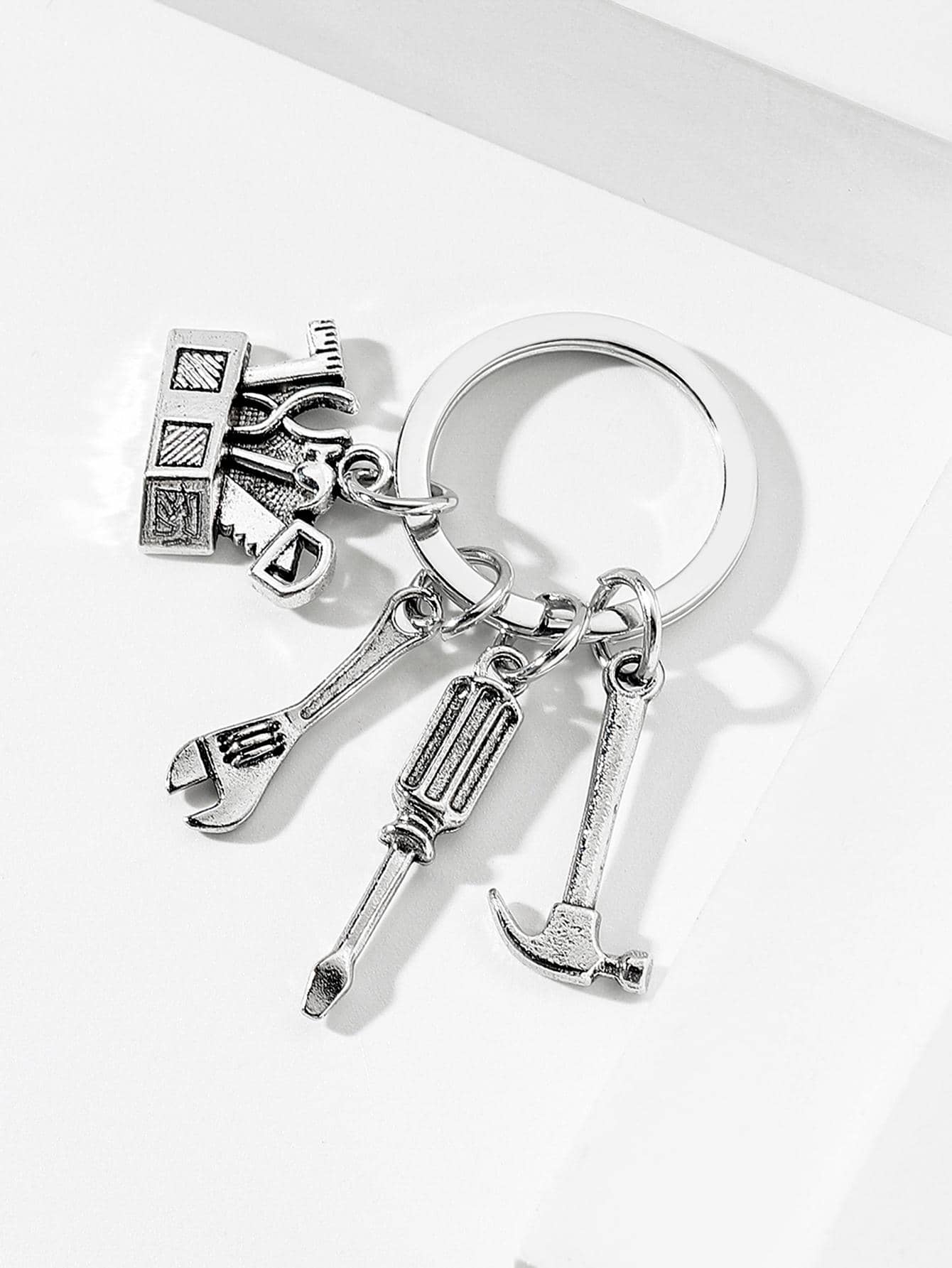 1金屬模擬工具鑰匙圈適用於返校 - 銀色 - 查看 1