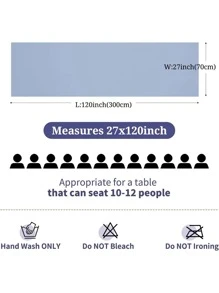 1 件雪纺桌旗，透明长桌布，适合婚礼新娘礼物、迎婴派对、单身派对、生日、节日装饰 - 藍色 - 查看 8