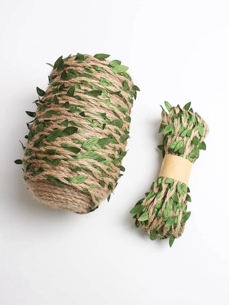 1pc Two Tone DIY Webbing, Modernist Fiber Leaf Decor Decorative Webbing For Crafts
