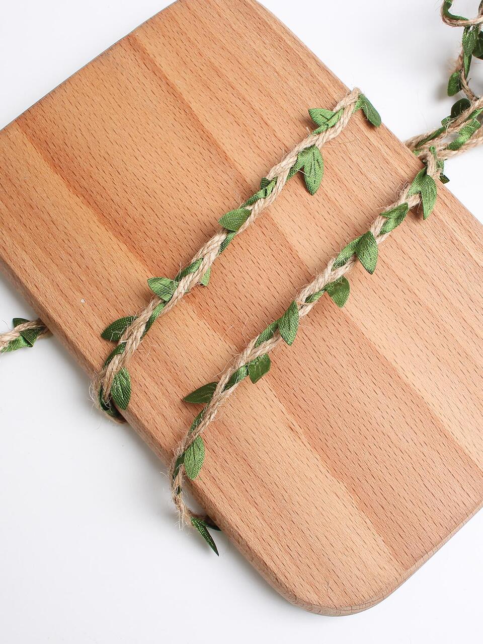1pc Two Tone DIY Webbing, Modernist Fiber Leaf Decor Decorative Webbing For Crafts