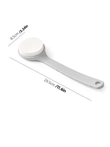 1pc Long Handle Bath Brush - Light Grey - View 3