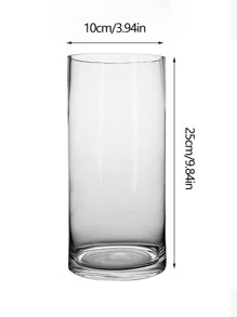 1入組裝玻璃花瓶簡約透明花瓶適合家居裝飾 - 無色 - 查看 4