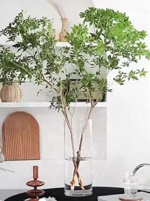 1入組裝玻璃花瓶簡約透明花瓶適合家居裝飾 - 無色 - 查看 6