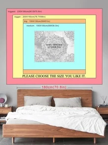 1 件曼陀罗印花挂毯，波西米亚风家居装饰挂毯，房间装饰旗帜，房间装饰，挂毯，墙壁装饰，墙壁艺术，房间用品，房间旗帜，挂毯，壁毯 - 彩色 - 查看 3