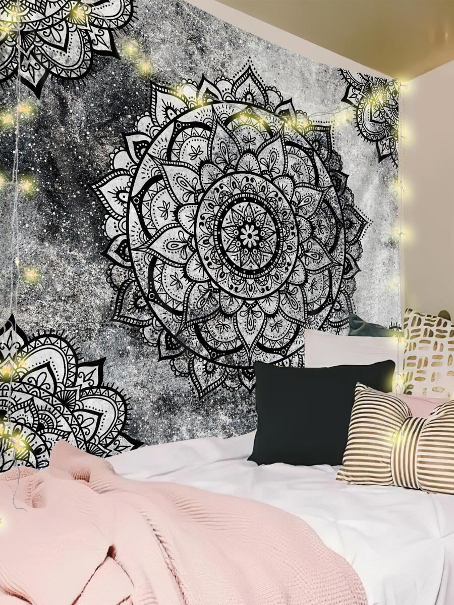 1 件曼陀罗印花挂毯，波西米亚风家居装饰挂毯，房间装饰旗帜，房间装饰，挂毯，墙壁装饰，墙壁艺术，房间用品，房间旗帜，挂毯，壁毯 - 彩色 - 查看 1