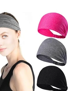 1入組素色沐浴亞克力防汗帶適用於瑜伽 - 彩色 - 查看 2