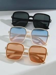 3 cặp kính râm gọng vuông cho nữ thời trang boho, dùng cho các hoạt động ngoài trời - Nhiều màu - Xem 1