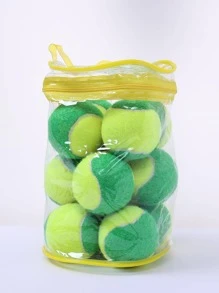 12pcs Two Tone Rubber Tennis Ball - Multicolor - View 1