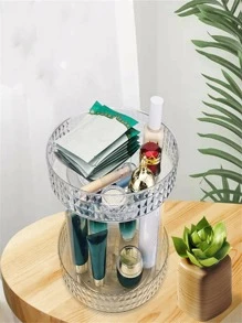 1入組可旋轉化妝品收納架 - 無色 - 查看 2