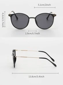 2pairs Round Frame Sunglasses - Black - View 6