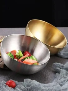 1 pieza Bol de acero inoxidable - Plateado - Ver 3