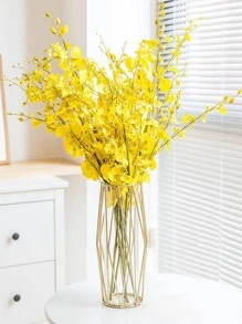 1pc Iron Flower Vase,Home Decor,Flower Vase,Centerpiece,Table Decor Gifts Birthday Graduation Room Decor Glass Vase - Gold - View 5