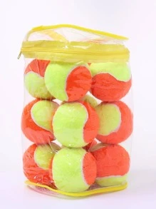 12pcs Two Tone Rubber Tennis Ball - Multicolor - View 1