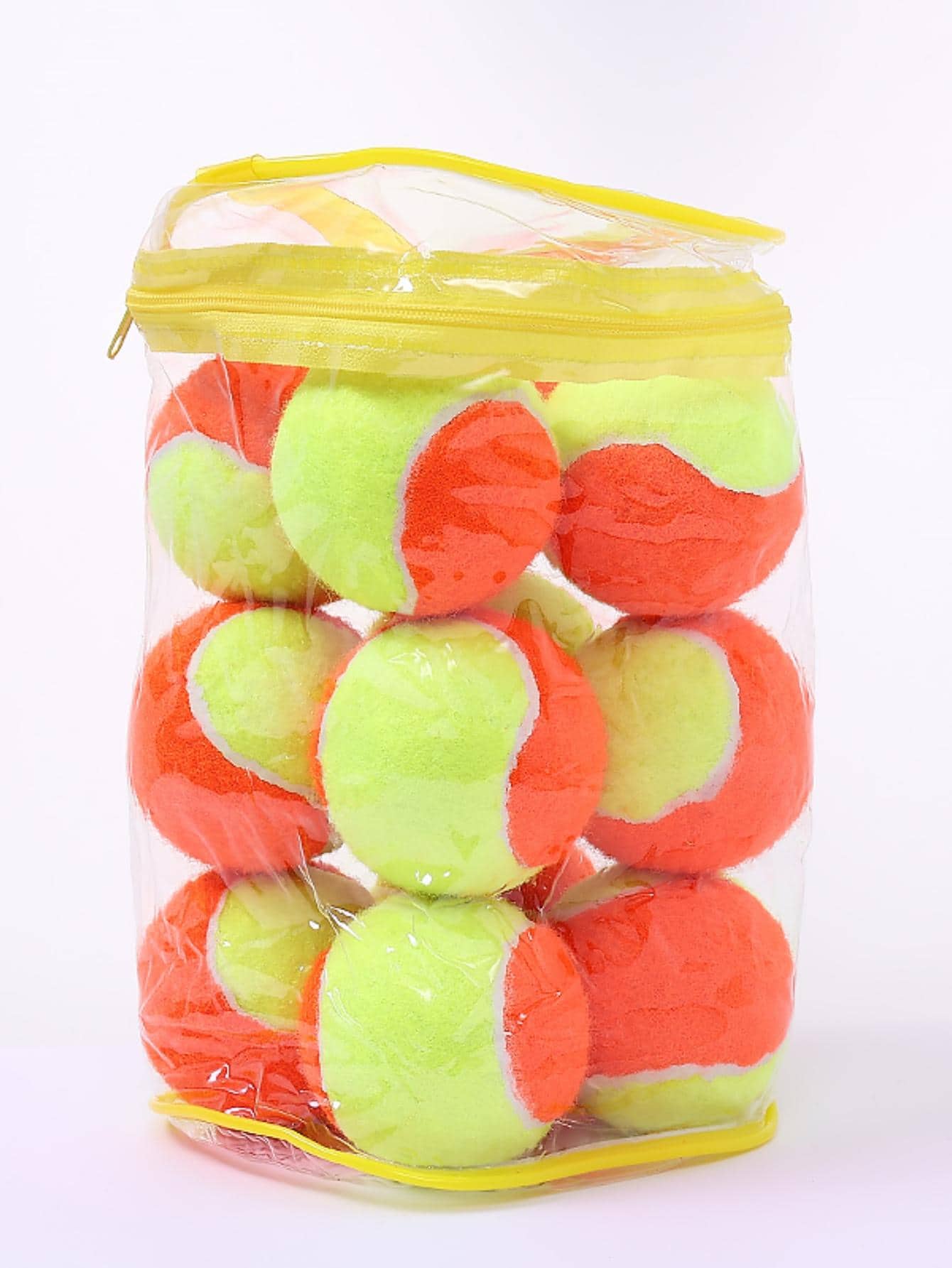 12pcs Two Tone Rubber Tennis Ball - Multicolor - View 1