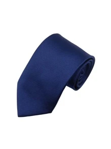 1 cà vạt nam trơn, dùng để trang trí trang phục - Màu xanh hải quân - Xem 2