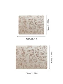 1pc Cartoon Graphic Dish Drying Mat - Multicolor - View 3