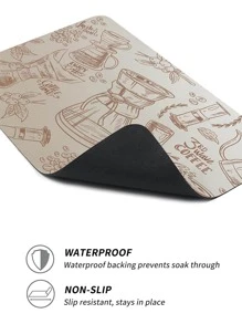 1pc Cartoon Graphic Dish Drying Mat - Multicolor - View 5