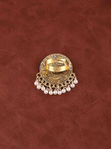 1pc Vintage Style Statement Ring, Great For Holiday & Travel Memorabilia - Multicolor - View 2