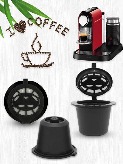 1pc Refillable Coffee Capsule Filter Cup Nescafe Reusable Capsule Gusto Capsules Refill 3 Colors School Supplies Back To School