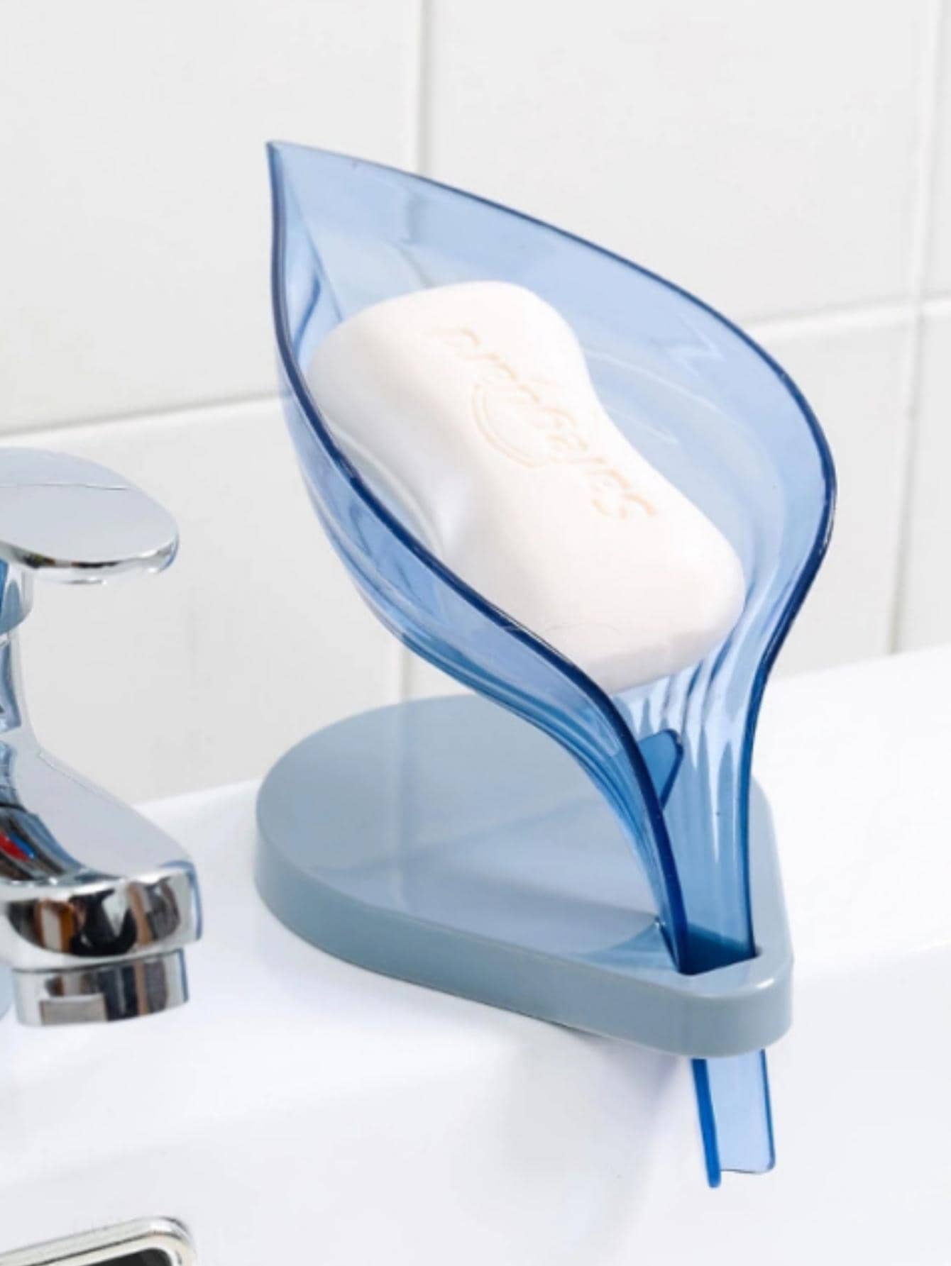 Porta Jabón De Hoja Con Estilo Nuevo - Azul - Ver 1