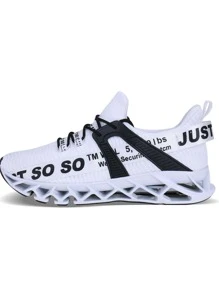 APRILSPRING Mens Athletic Shoes Running Walking Blade Tennis Sneakers - 白色 - 查看 4